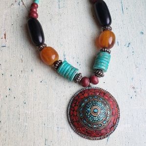 Aztec statement Necklace